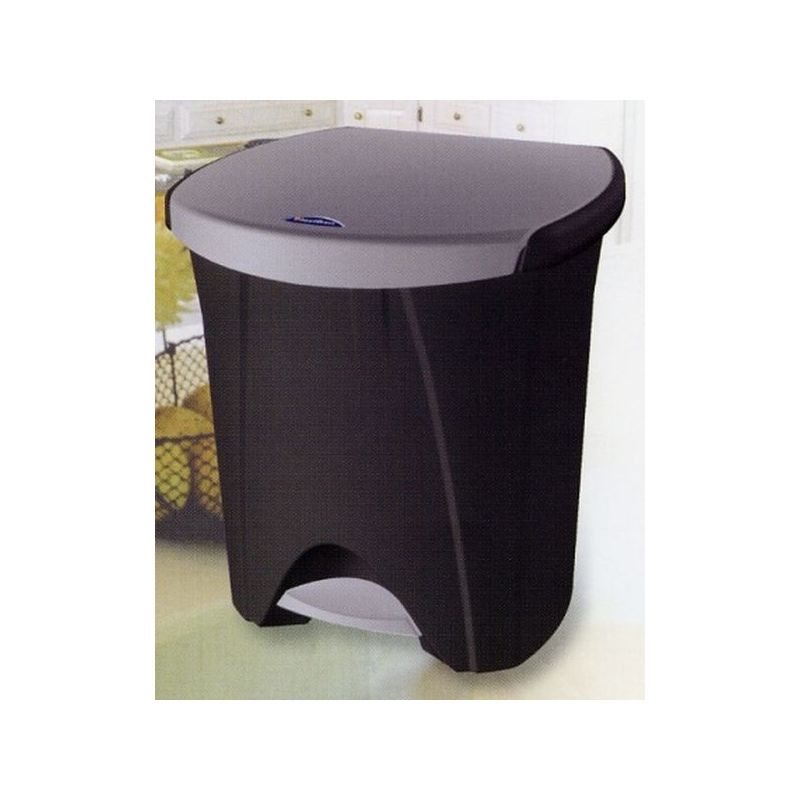 CUBO BAS. RECICL. 30+18LT C/PEDAL 2COMP. PL NE ECOLOGICO TES