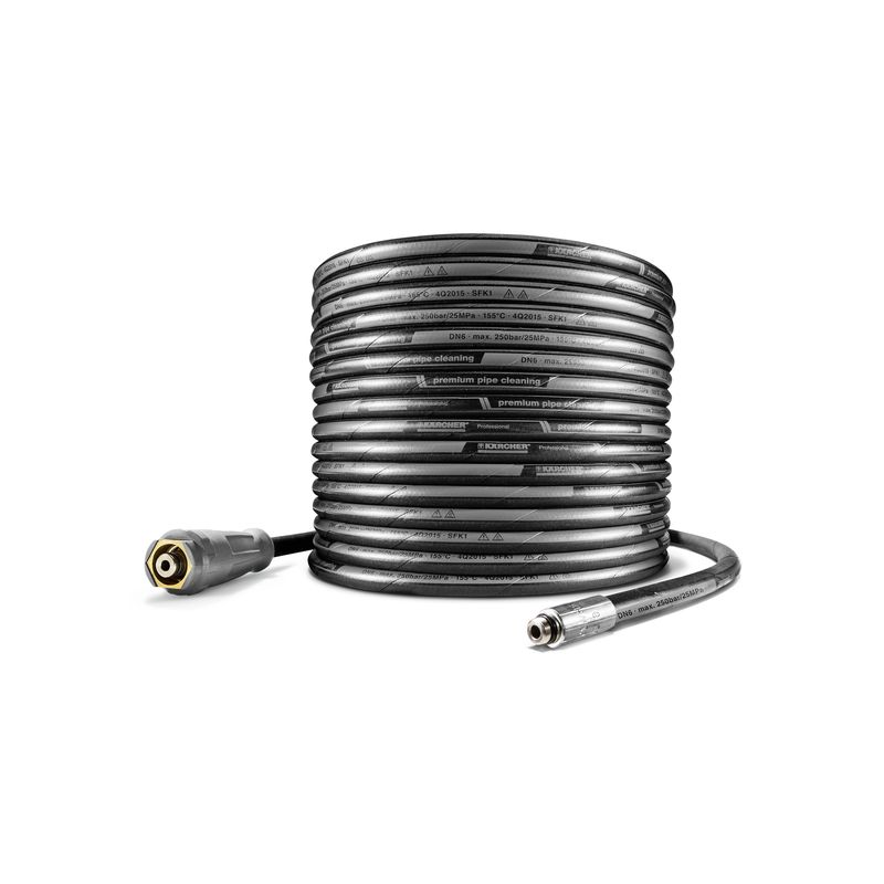 Manguera para limpieza de tuberías, DN 6, 20 m, máx. 250 bar