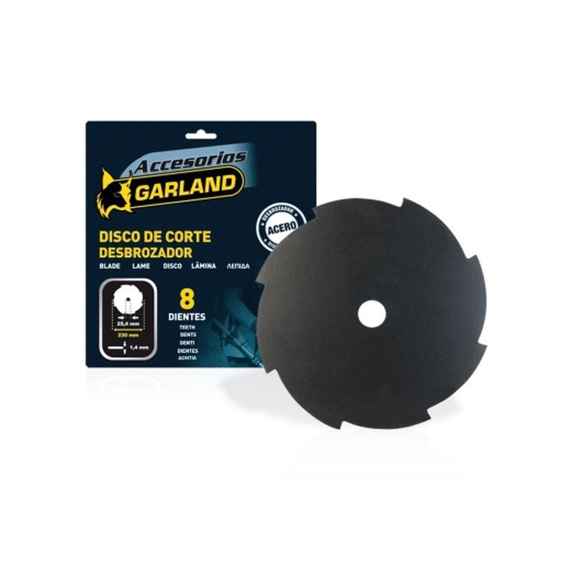 DISCO DESBROZADOR 230 MM 8 DIENTES GARLAND 7100230148       