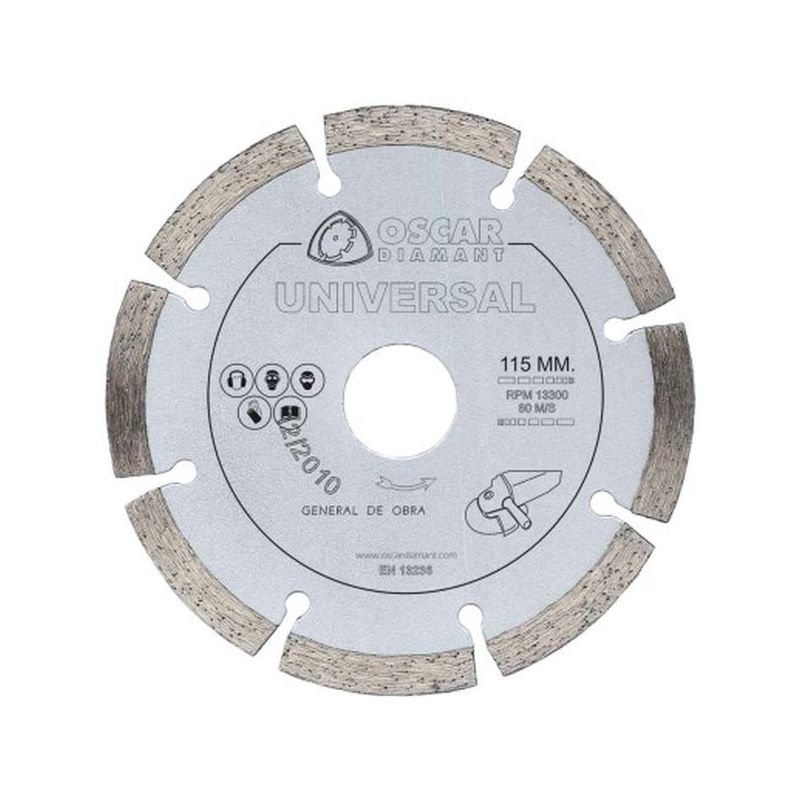 DISCO CORTE G.OBRA 115 MM DIAM BASICO OSCAR DIAMANT         