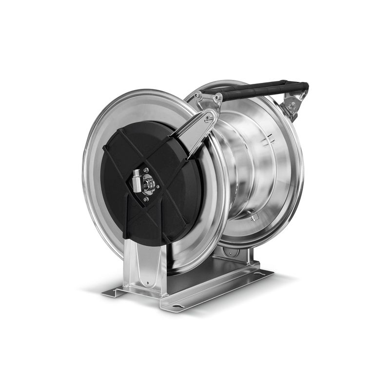 Enrollador de mangueras automático, acero inoxidable, 40 m