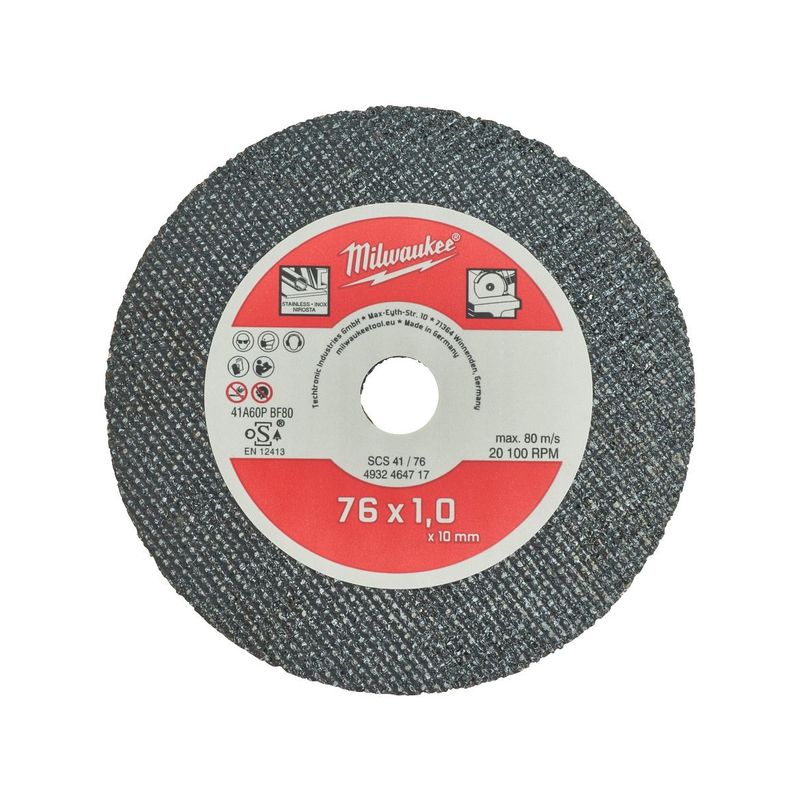 Disco de corte abrasivo de 76mm - 5uds