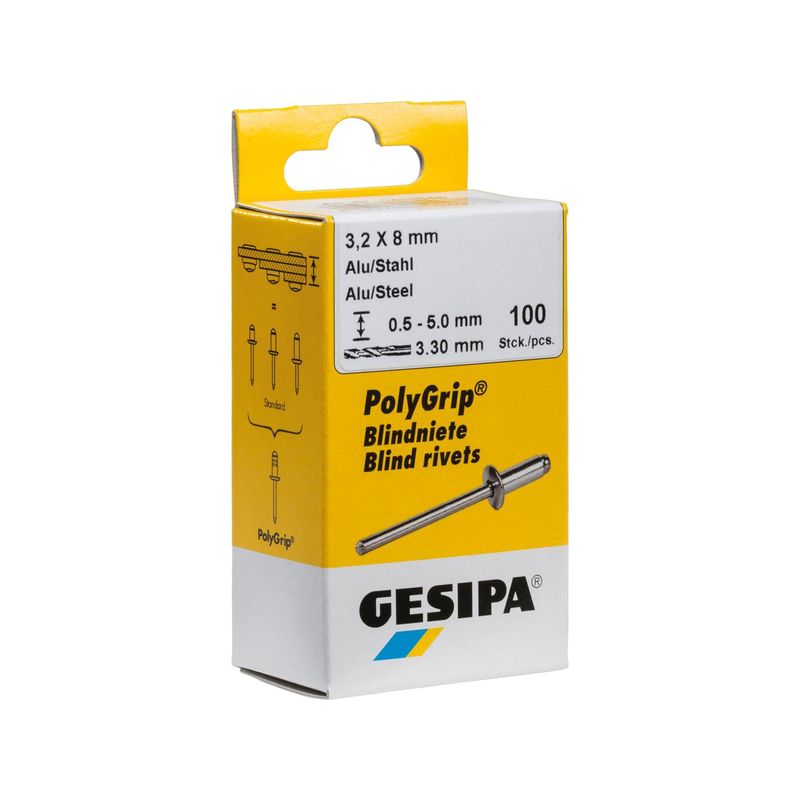 Mini-Pack remache ciego Al4x6 mm a 100uds. Gesipa
