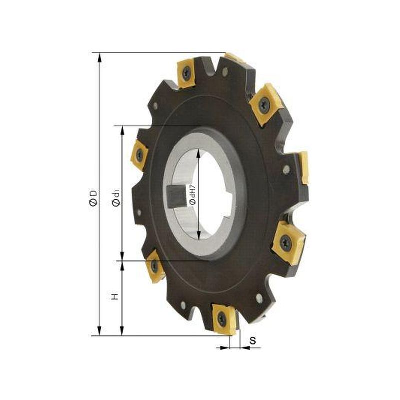 Fresa de disco sin reborde Z12 D 125 x12 mm