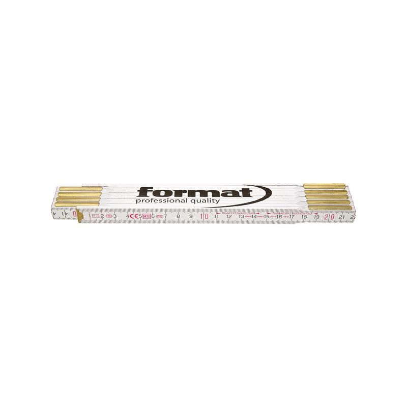 Metro plegable madera blanco2mx16mm FORMAT