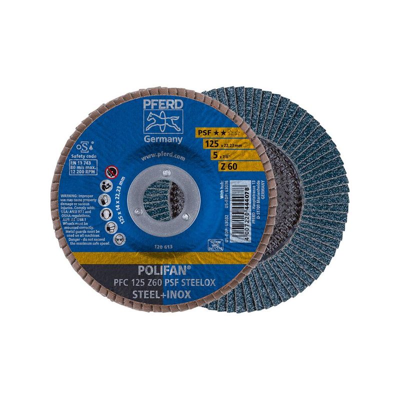 Disco abrasivo de laminasZ 60PSF recto 125mm K60Pferd
