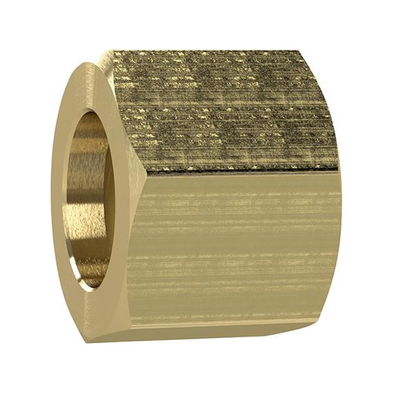 Tuerca de union laton hex G1/2&quot; paraboquilla portatubo Ø int.6/9mm RIEGLER