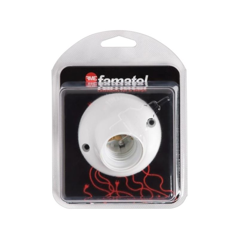 PORTALAMPARAS ELEC 120x160x65 ZOCALO CURVO E27 ABS BL FAMAT