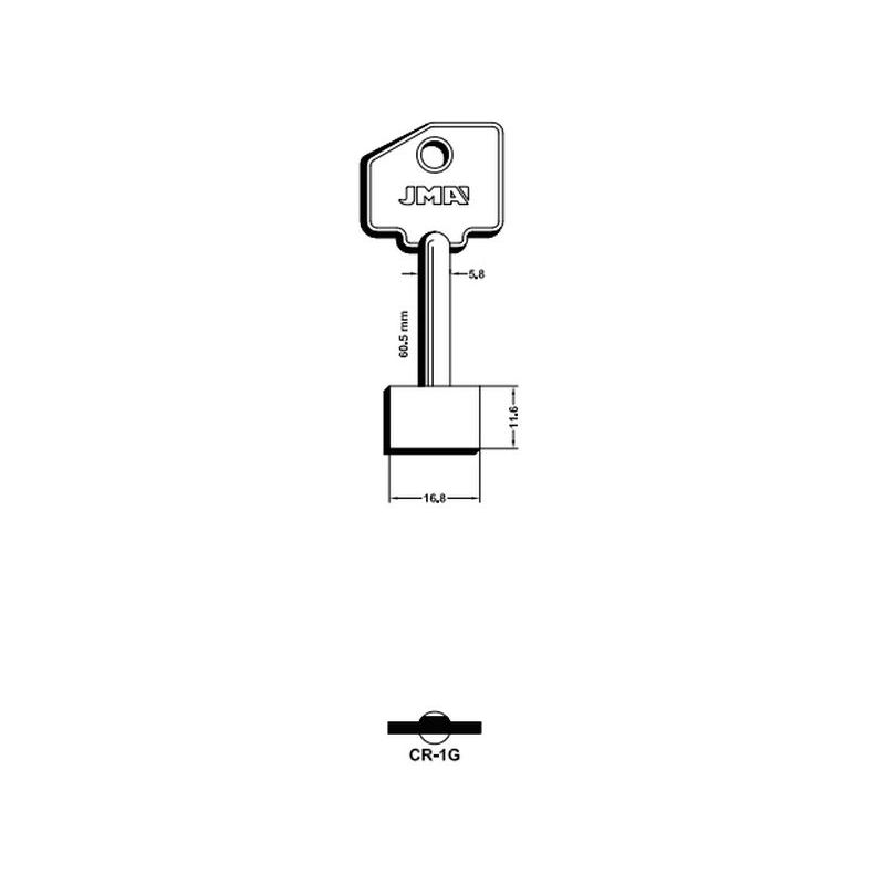 LLAVE DE GORJA EN BRUTO JMA LAT CR-1G