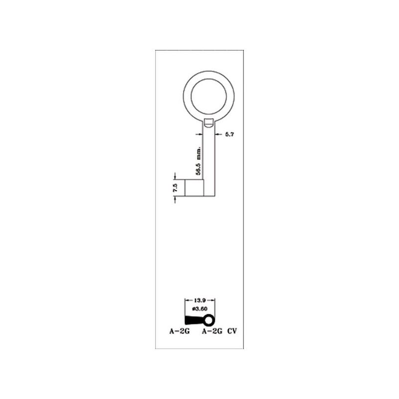 LLAVE ARMARIO EN BRUTO JMA LAT A-0G