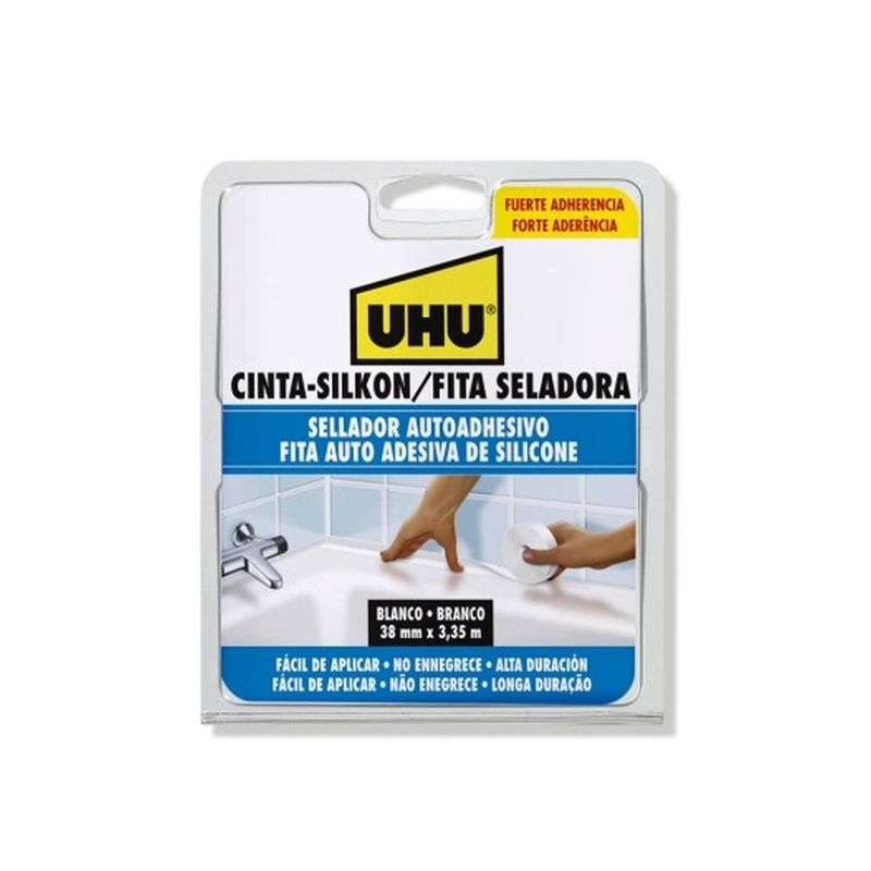CINTA COC/BAÑO SELLADORA 3,35MTx38 MM AUTOADH BL SILKON UHU