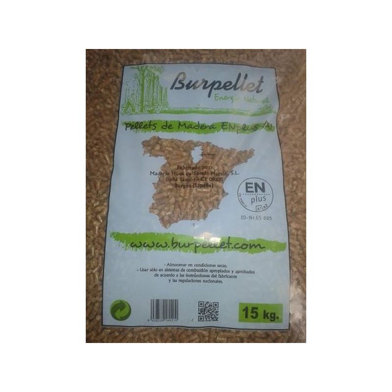 PELLET ESTUFA MAD 15KG SACO EN PLUS A1 BURPELLET 15 KG