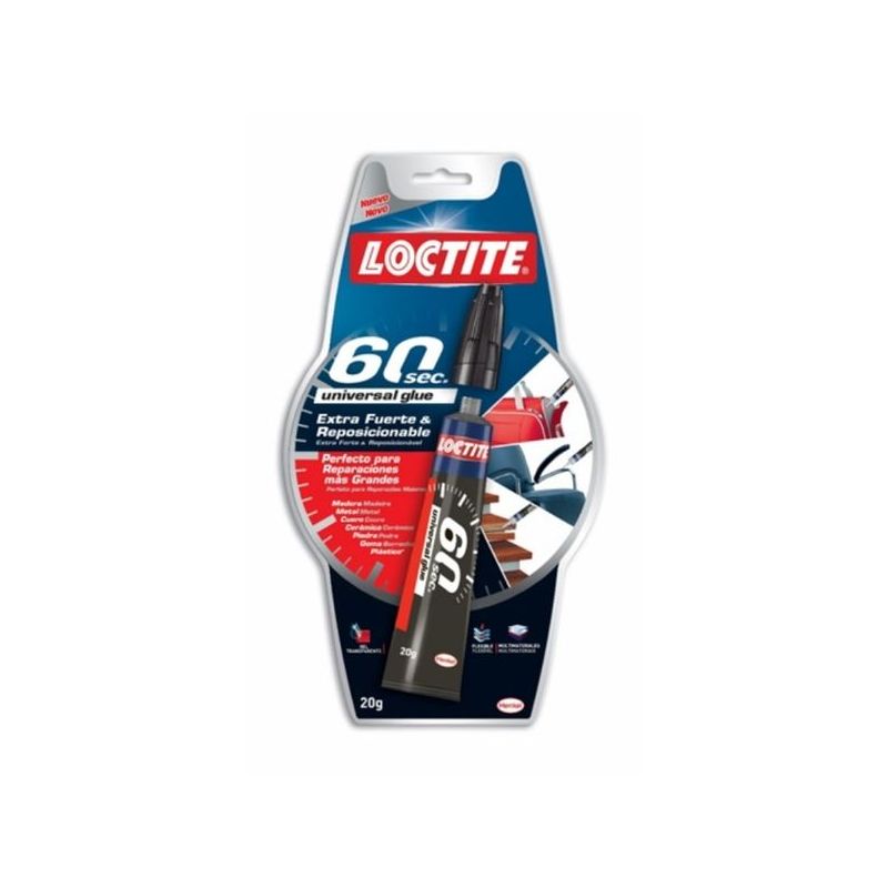 ADHESIVO UNIV. FLEX 20 GR TRA EXT-FTE REP. 60SEG TUBO LOCTIT