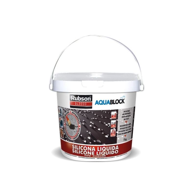 SILICONA LIQ ELAST100% 1 KG BL IMP AQUABLOCK RUBSON