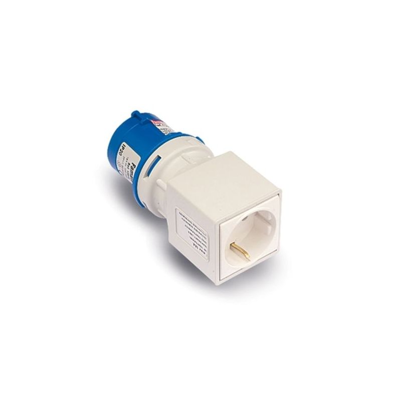 ADAPTADOR CLAVIJA ELEC 2P+T BASE 2P+TTL POL/ABS AZ FAMAT