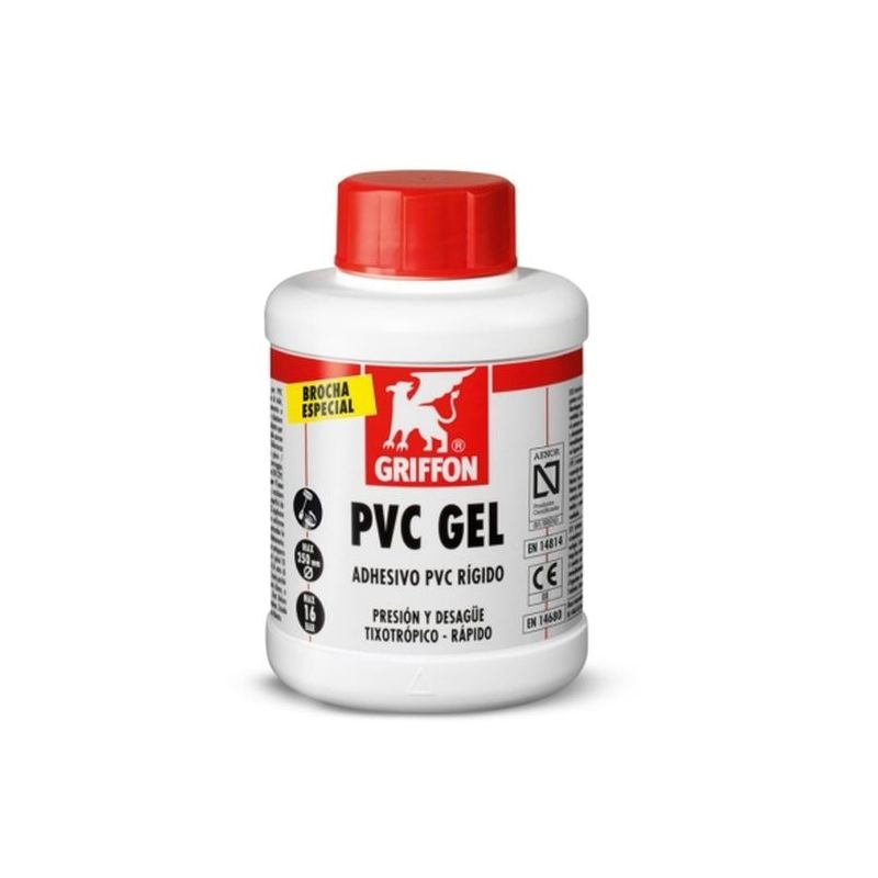 ADHESIVO PVC RIGIDO GEL 500 ML C/B RAP PVC GEL BOTE GRIFFON