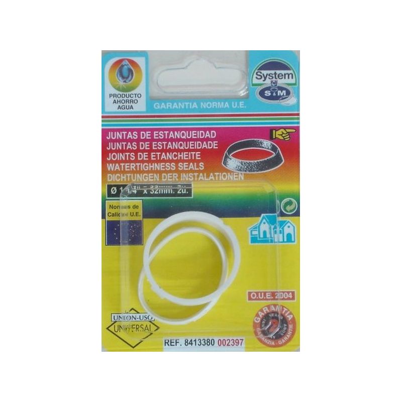 JUNTA FONTAN CON 1&quot;1/4X32 GOMA S&amp;M 2 PZ