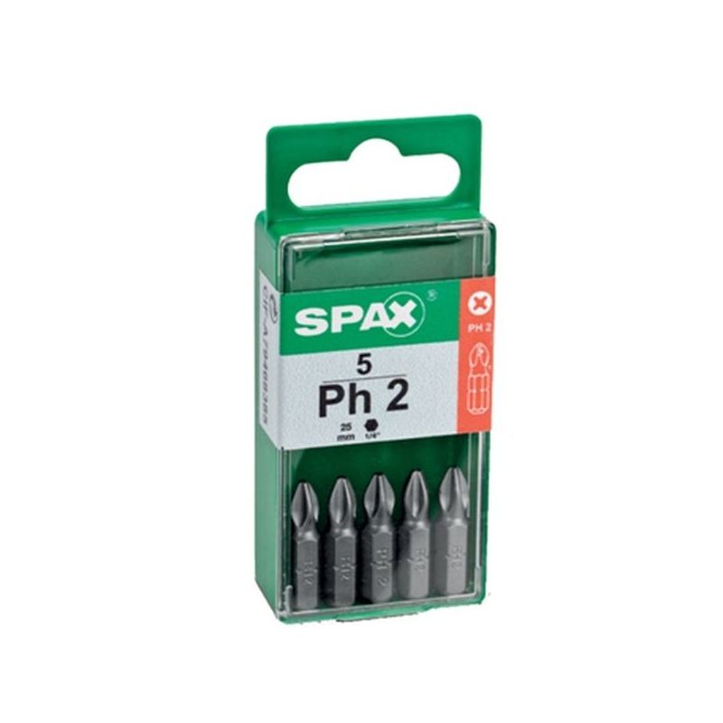 PUNTA ATORN PH2 1/4&quot;&quot;-25MM SPAX