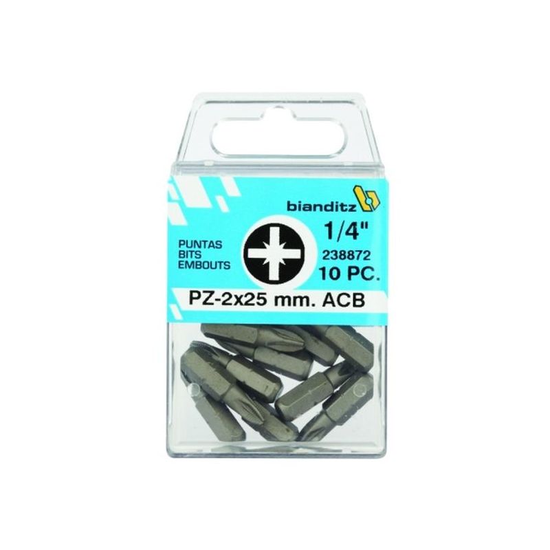 PUNTA ATORN PZ2 1/4&quot;&quot;-25MM TITANIO BIANDITZ