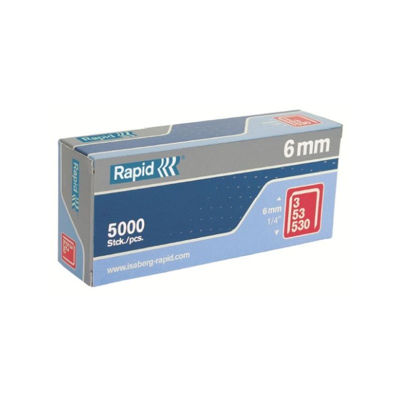 GRAPA GRAPADORA MODELO 53 06MM FINA ACERO RAPID 5.000 PZ