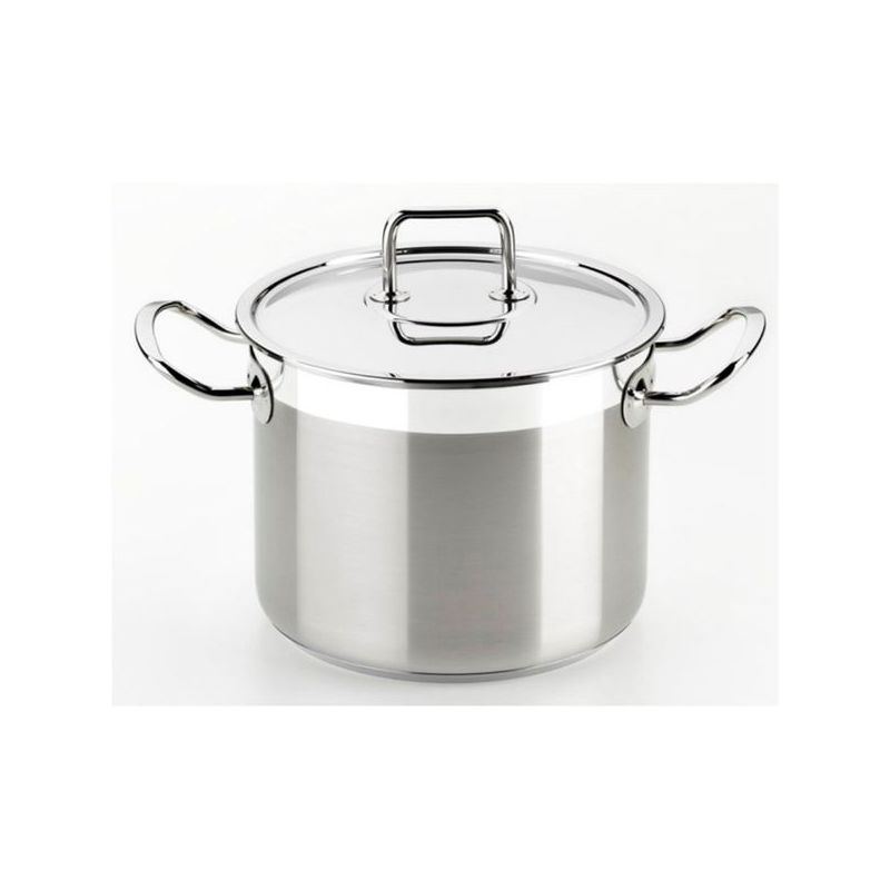 CACEROLA ALTA 24CM C/TAPA IND INOX PROF. BRA