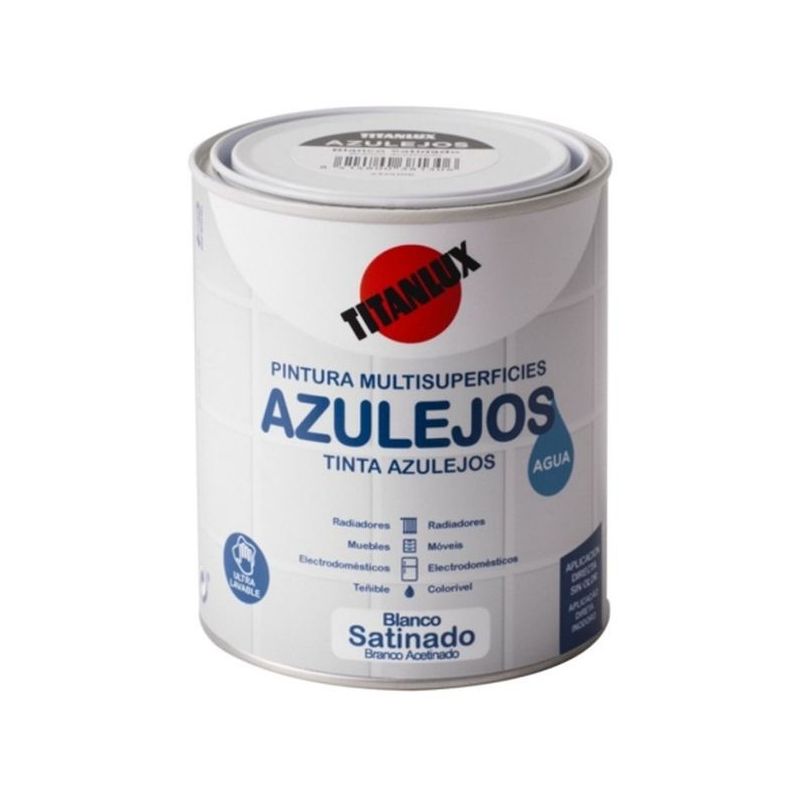 ESMALTE AL AGUA SAT. 750 ML BL AZULE. TITAN