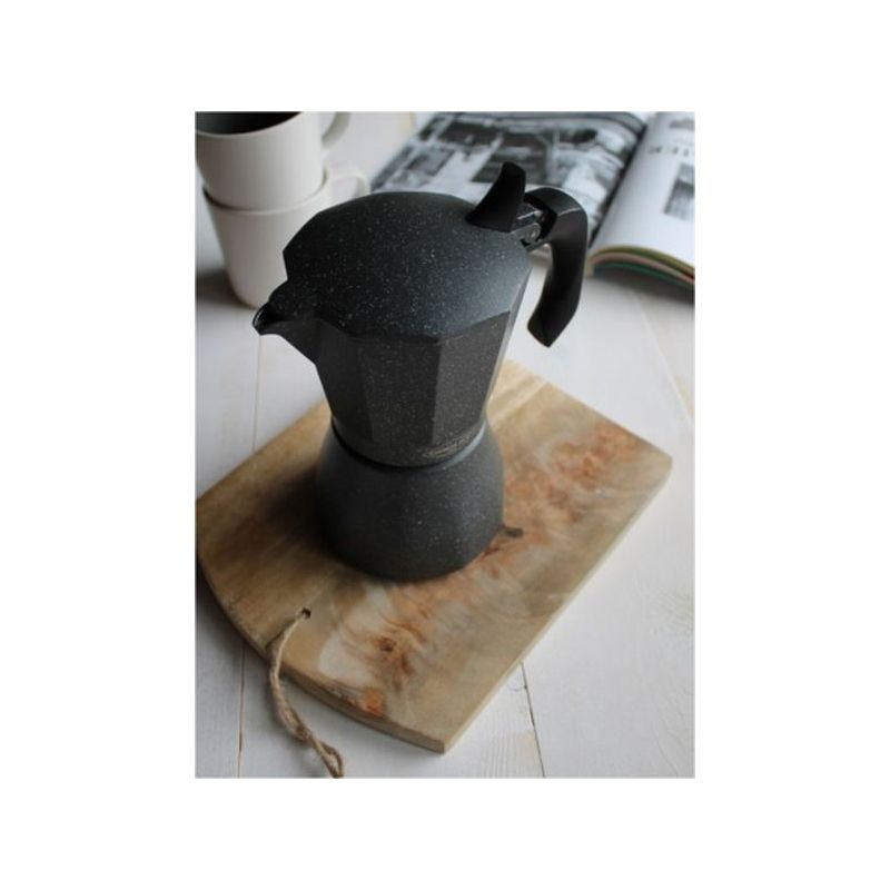 CAFETERA ITALIANA INDUCCION 12TZ ALU GR STONE OROLEY