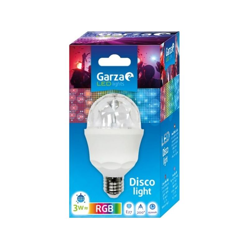 LAMPARA ILUMIN E27 3W 59LM LED GARZA MULTIC DISCO LIGHT 4011