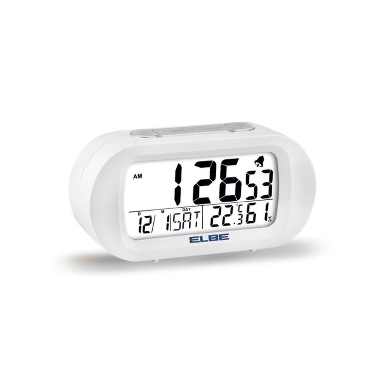RELOJ DESPERTADOR TERMOMETRO Y LUZ ELBE BL RD-009-B