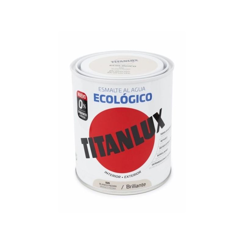 ESMALTE ACRIL BRI. 750 ML BL/PIE AL AGUA ECOLOGICO TITANLUX