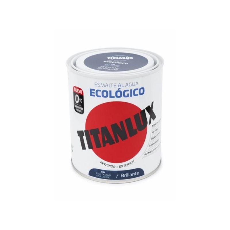 ESMALTE ACRIL BRI. 750 ML AZ/OC AL AGUA ECOLOGICO TITANLUX