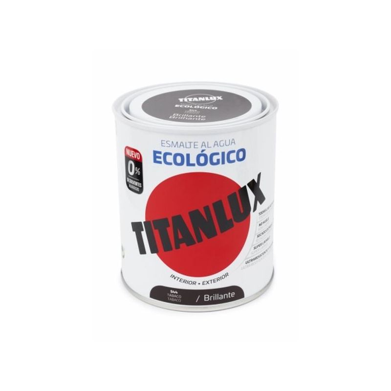 ESMALTE ACRIL BRI. 750 ML TABA AL AGUA ECOLOGICO TITANLUX