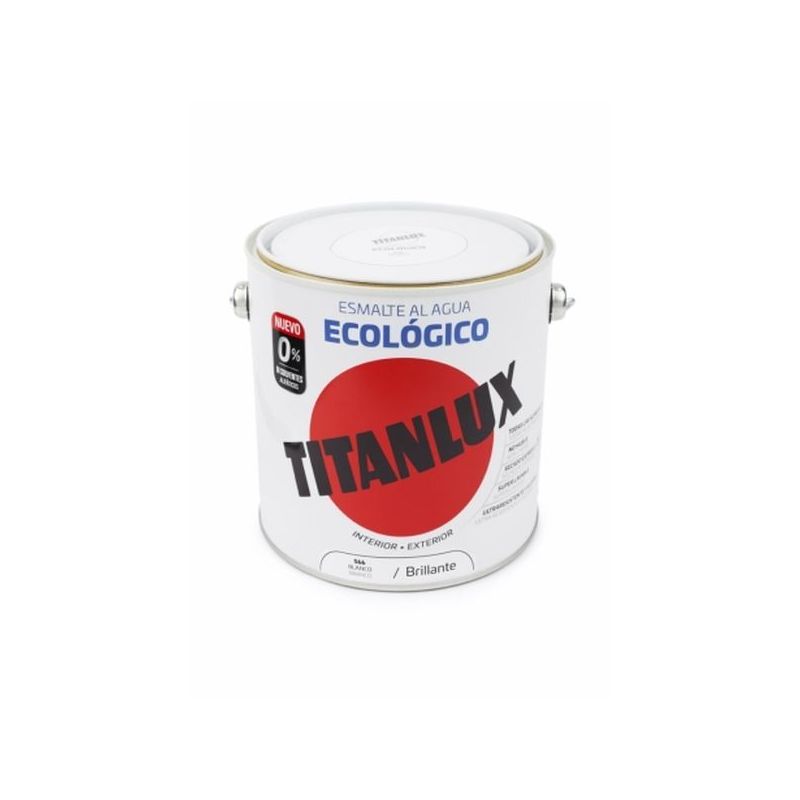 ESMALTE ACRIL BRI. 2,5 LT BL AL AGUA ECOLOGICO TITANLUX