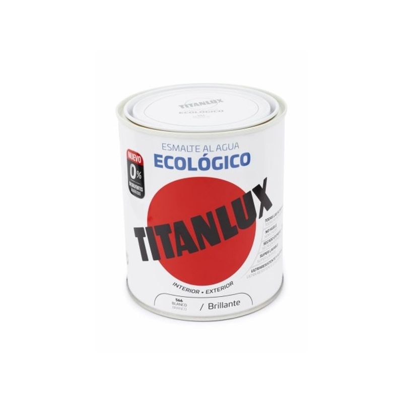 ESMALTE ACRIL BRI. 750 ML BL AL AGUA ECOLOGICO TITANLUX