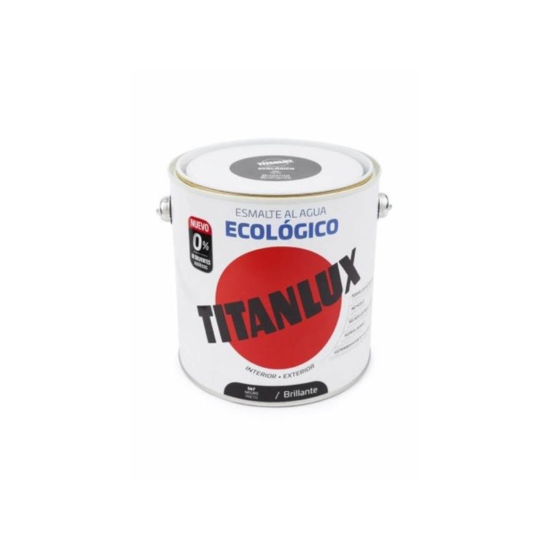 ESMALTE ACRIL BRI. 2,5 LT NE AL AGUA ECOLOGICO TITANLUX