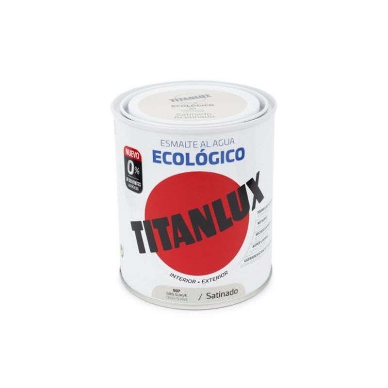 ESMALTE ACRIL SAT. 750 ML GR/SUA AL AGUA ECOLOGICO TITANLUX