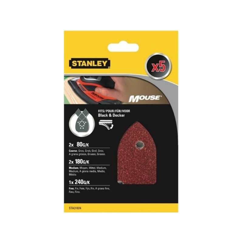 HOJA LIJA STANLEY MOUSE 2XGR080+2XGR180+1XGR240 VARIADAS MA