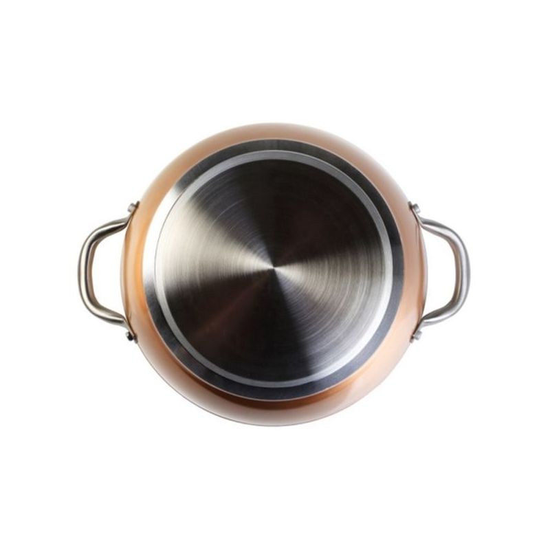 CAZUELA BAJA 32CM IND ALUM.FORJ/TEF/PIED COBRE PROFESIONAL W