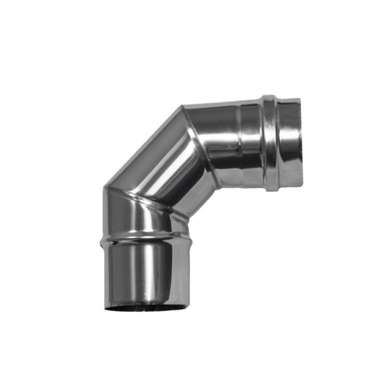 CODO ESTUFA PELLET 90§ Ø80MM INOX EXOJO