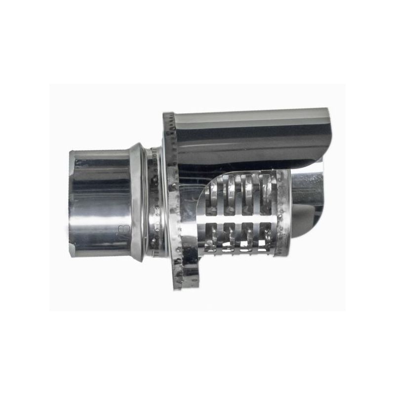 TERMINAL ESTUFA PELLET HORIZ Ø80MM INOX ANTILLUVIA EXOJO
