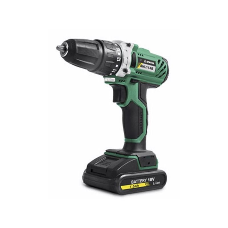 TALADRO ATORN 14,4VLI 10MM BHL 114 BK 1,3AH 2BAT MAL STAYER