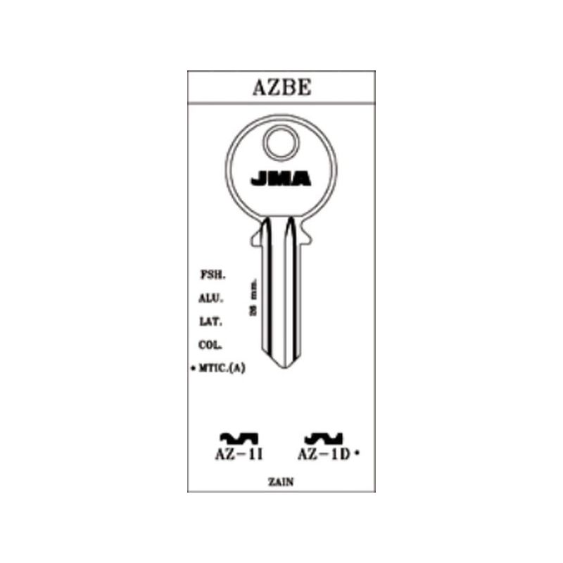 LLAVE CILINDRO EN BRUTO JMA ALU AZ FAC-11D AZUL