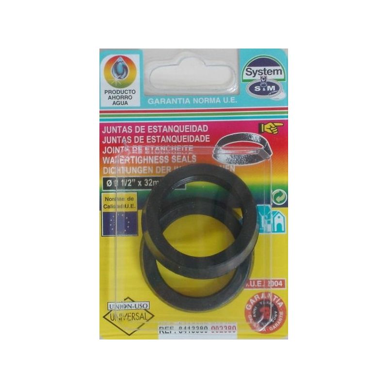 JUNTA FONTAN CON 1&quot;1/2X32 ESTANQUIEDAD GOMA S&amp;M 2 PZ