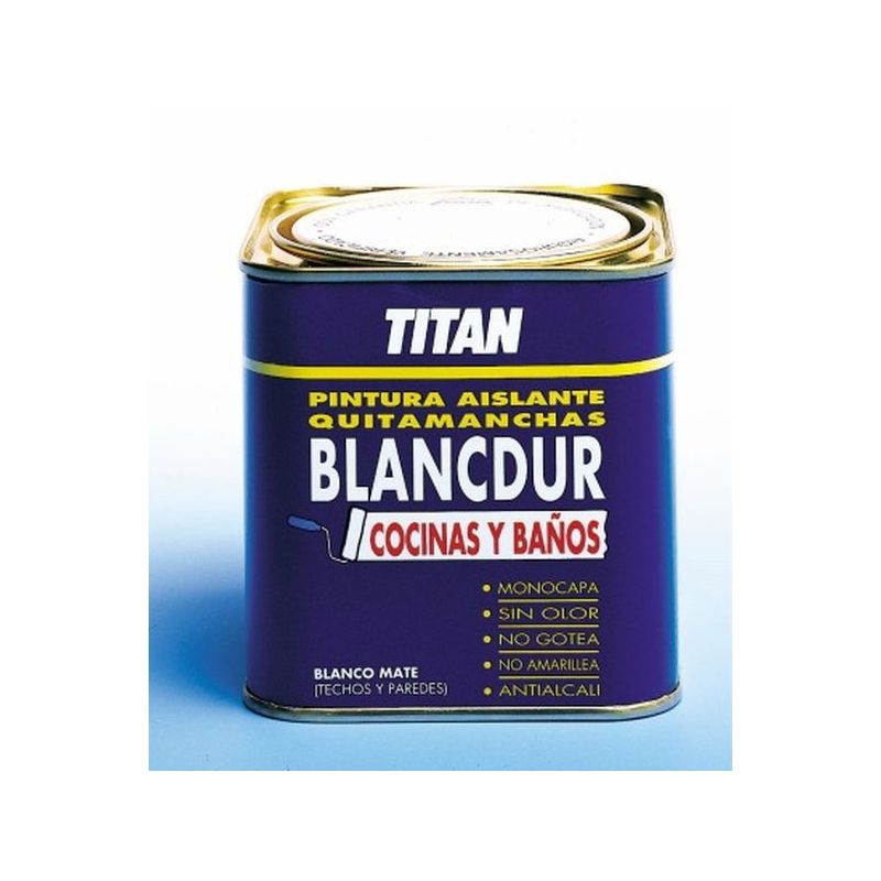 PINTURA AISL. QUITAM 750 ML BL MATE CO/BAÑ BLANCDUR TITAN