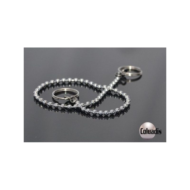 CADENA BAÑO BOLAS 3,2MM-25CM T/LAV. C/ANILLAS CR. COLUADIS