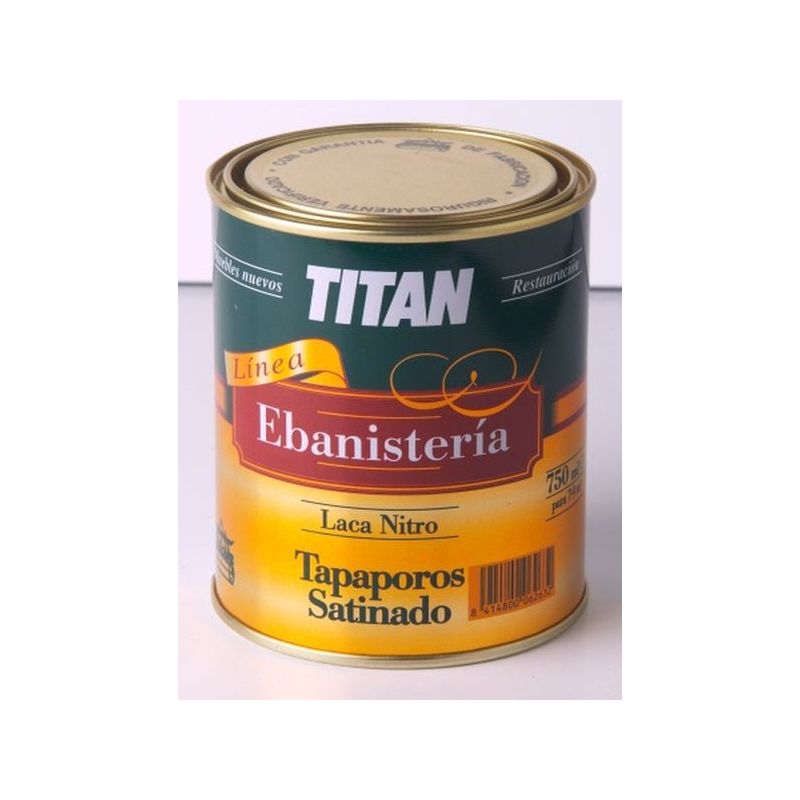 LACA SATINADA TAPAPOROS 750 ML INC. EBANISTERIA NITRO TITAN