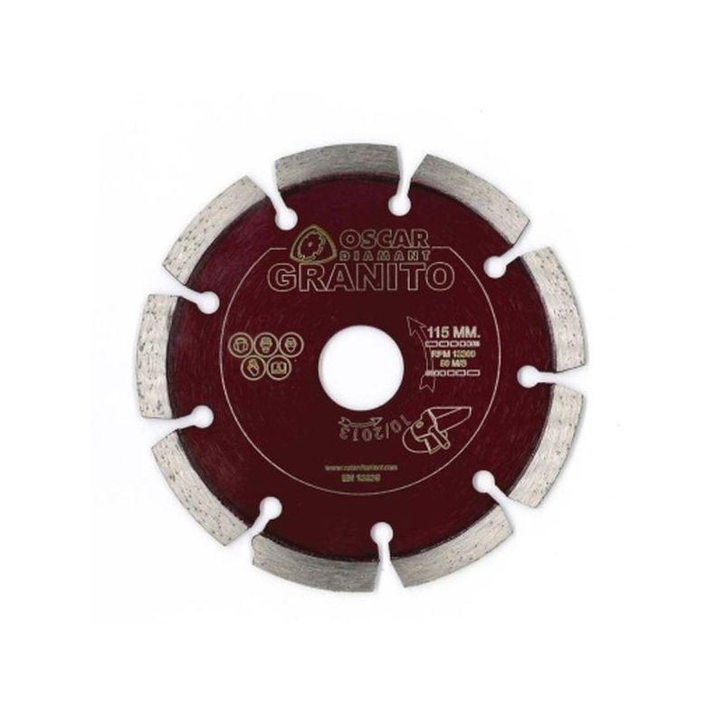 DISCO CORTE GRAN. LASER 115x2,2x7 MM DIAM OSCAR DIAMANT