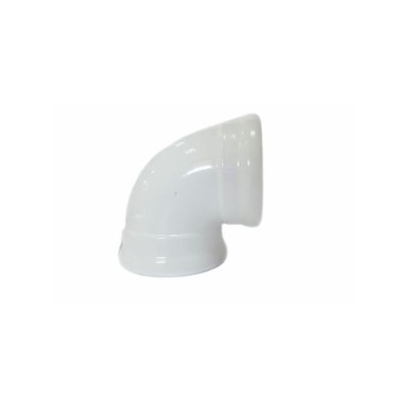 CODO EXTRACCION AIRE 90§ 125MMØ ALU BL ALUSTAR VACUF