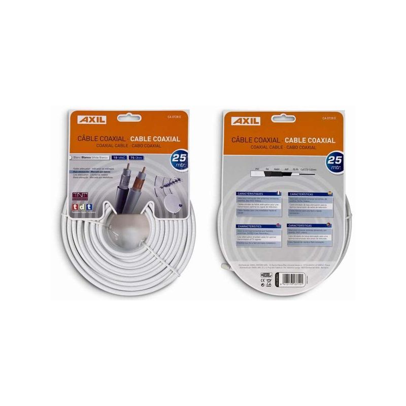 CABLE ANTENA ENGEL AXIL COAXIAL AXIL 19 VATC CA 0728E 25 MT