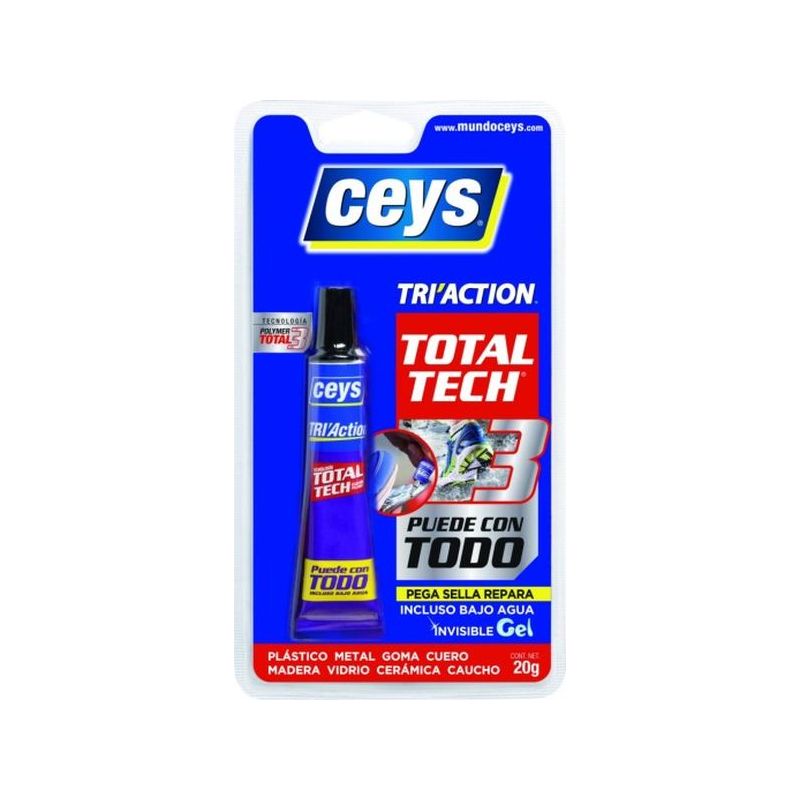 ADHESIVO SELLADOR TRI-ACTION 20 GR TOTAL TECH CEYS